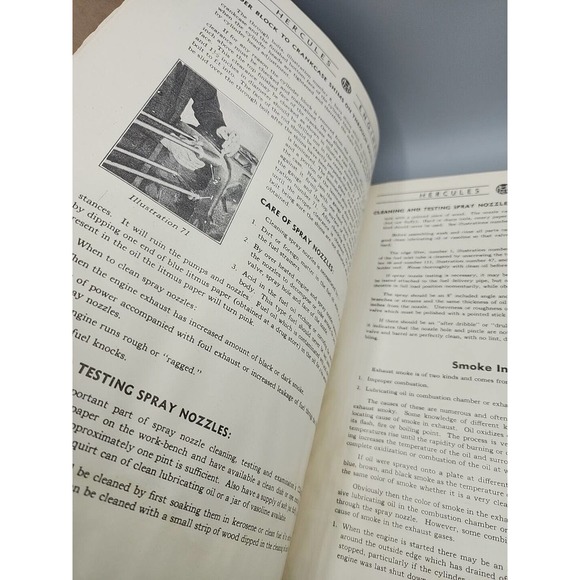 1940s Hercules Motor Description & Maintenance Various Diesel Types Manual - Picture 9 of 13
